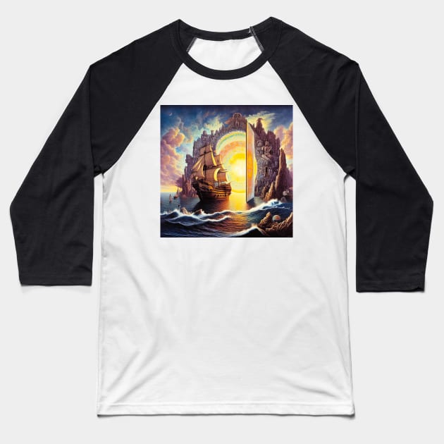 The Crystal Ship . Baseball T-Shirt by Canadaman99